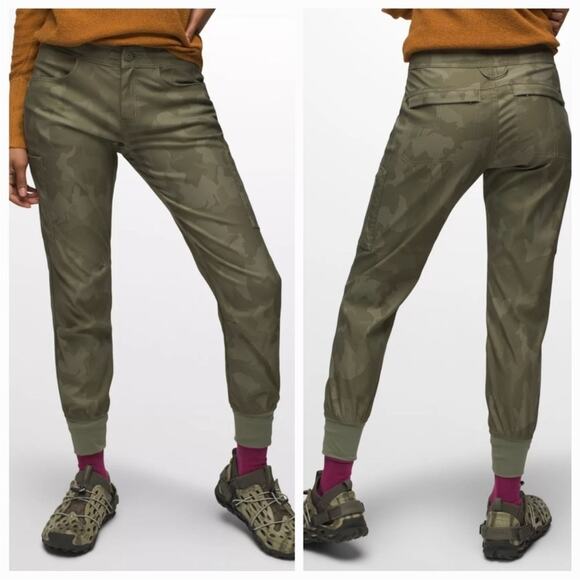 Prana Pants - Prana Women’s Halle Jogger II Size 6 Sage Camo Tapered Athletic Bottoms Outdoor